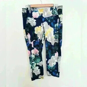Old Navy Active Floral Legging Pant Women Size XLarge Go-Dry Stretch Fitted